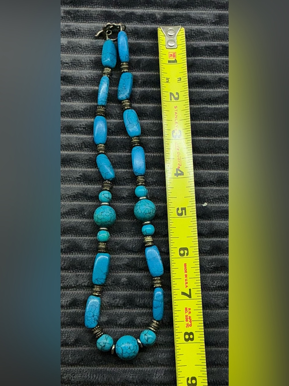 Boho Ethnic Jewelry Lot Multi Strand Turquoise Stone Clay Wood Bead Necklace Set - Picture 4 of 13